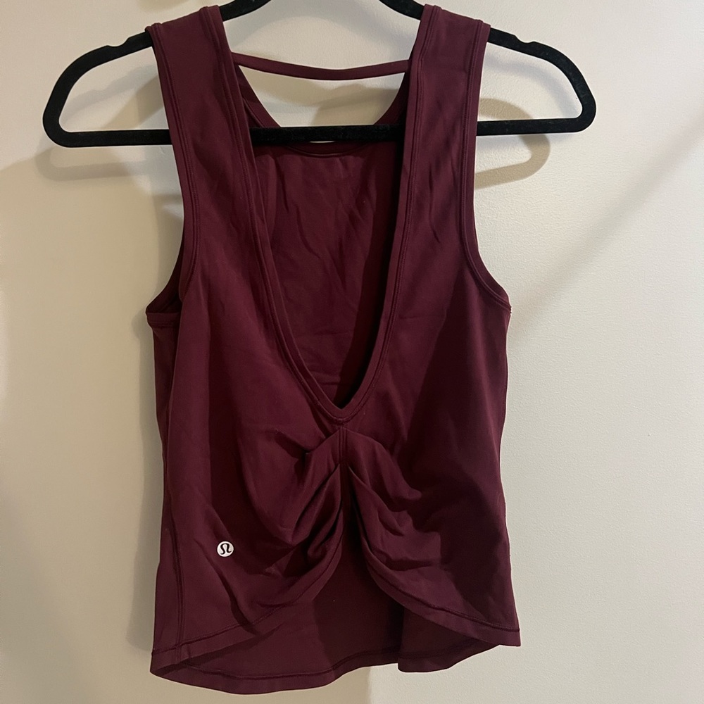 lulu lemon open back shirt